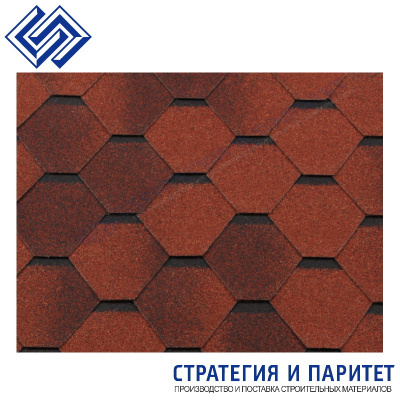 Гибкая черепица Roofshield Классик Стандарт Кирпично-красный антик