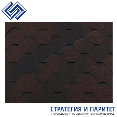 Гибкая черепица Roofshield Классик Стандарт Коричневый антик