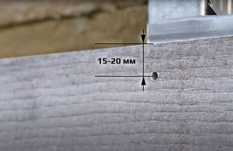 Отверстия на фиброцементной доске для крепления к несущей системе